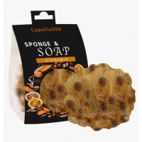 Мочалка для тела с мылом CUPELLIA SPA SP50/CN Cinnamon