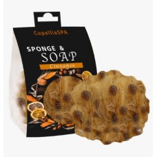 Мочалка для тела с мылом CUPELLIA SPA SP50/CN Cinnamon