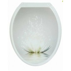 РП-813 Лотос Крышка унитаза  Декор   Лотос  белая