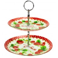 S3020T/M2 CC044 Этажерка двухъярус.(25 см. 20 см) Клубничный хоровод