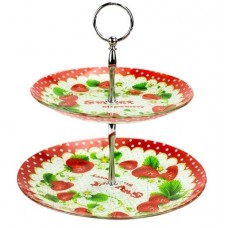 S3020T/M2 CC044 Этажерка двухъярус.(25 см. 20 см) Клубничный хоровод