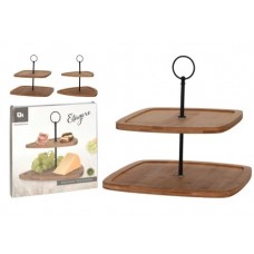 Горка бамбуковая 2-х ярусная 25*25*23.5 см (код 804427)