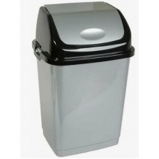 РП-1013сереб Ведро для мусора  Камелия  18 л серебристый перламутр / черны