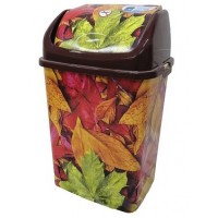 РП-1012 Осень Ведро для мусора  Осень  8 л беж/темно-кор